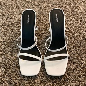 White Kitten Heels